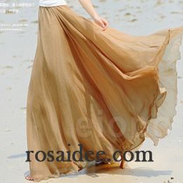 Damen Bleistiftröck Strand Ultra Sommer Groß Langer Rock Chiffon Kaufen