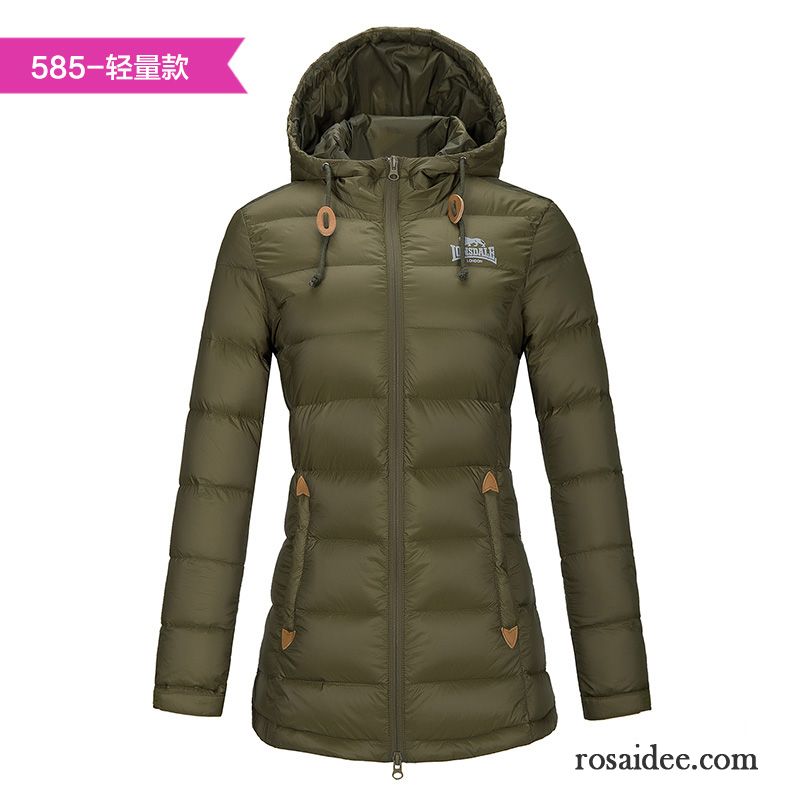 Damen Daunen Winterjacke Daunenjacke Trend Licht Neu Winterkleidung Langer Abschnitt Schlank Überzieher Damen Ausverkauf Günstig