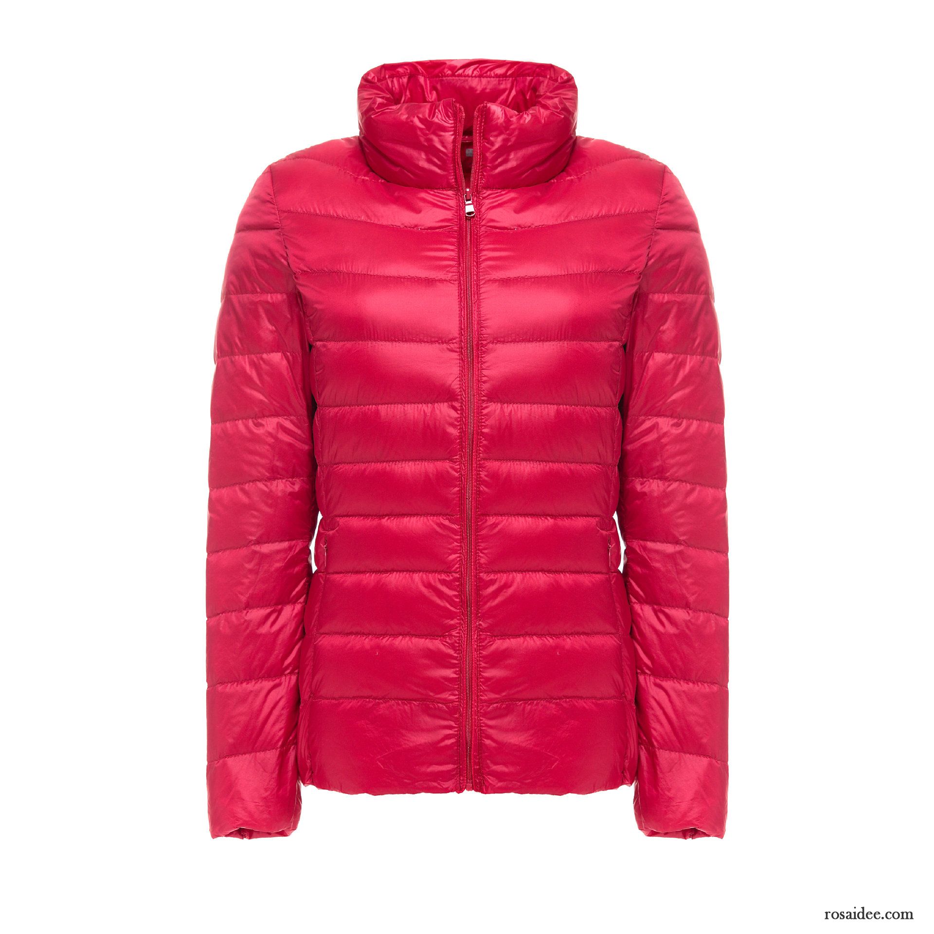 Damen Daunenjacke Lang Stehkragen Mode Überzieher Rein Herbst Winter Freizeit Daunenjacke Schlank Neu Dünn Damen Billig