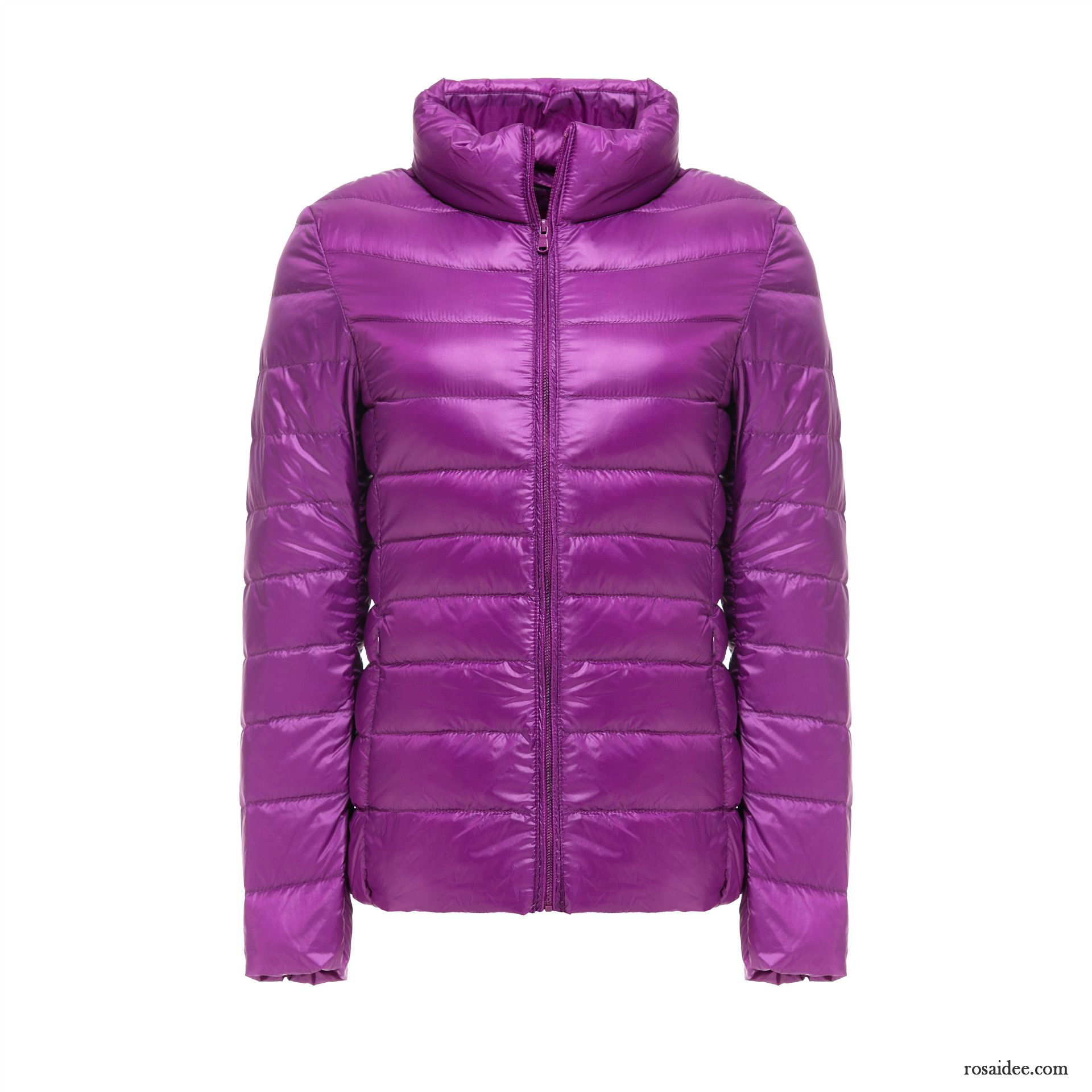Damen Daunenjacke Lang Stehkragen Mode Überzieher Rein Herbst Winter Freizeit Daunenjacke Schlank Neu Dünn Damen Billig