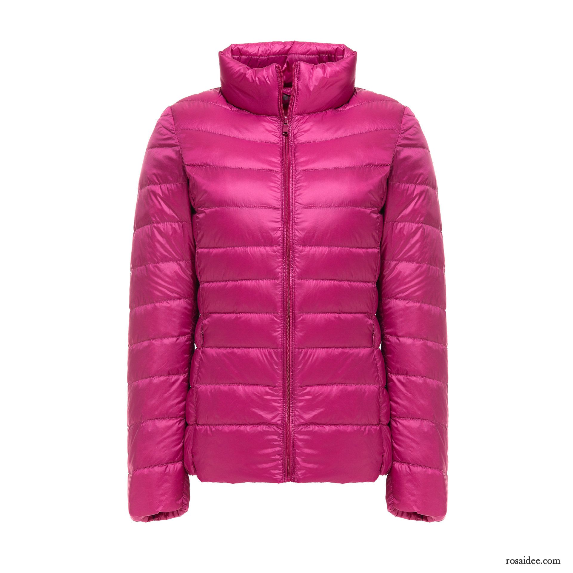 Damen Daunenjacke Lang Stehkragen Mode Überzieher Rein Herbst Winter Freizeit Daunenjacke Schlank Neu Dünn Damen Billig