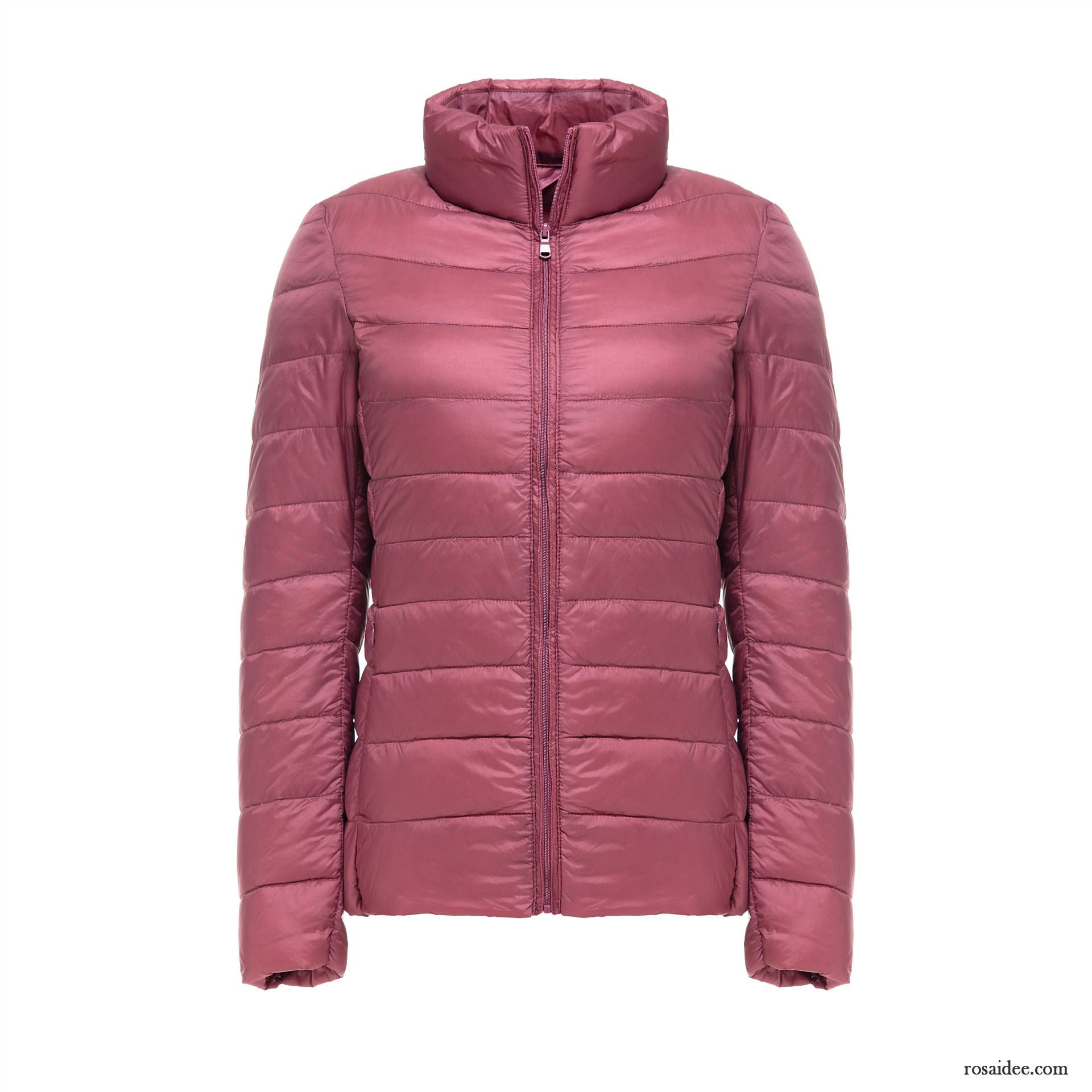 Damen Daunenjacke Lang Stehkragen Mode Überzieher Rein Herbst Winter Freizeit Daunenjacke Schlank Neu Dünn Damen Billig