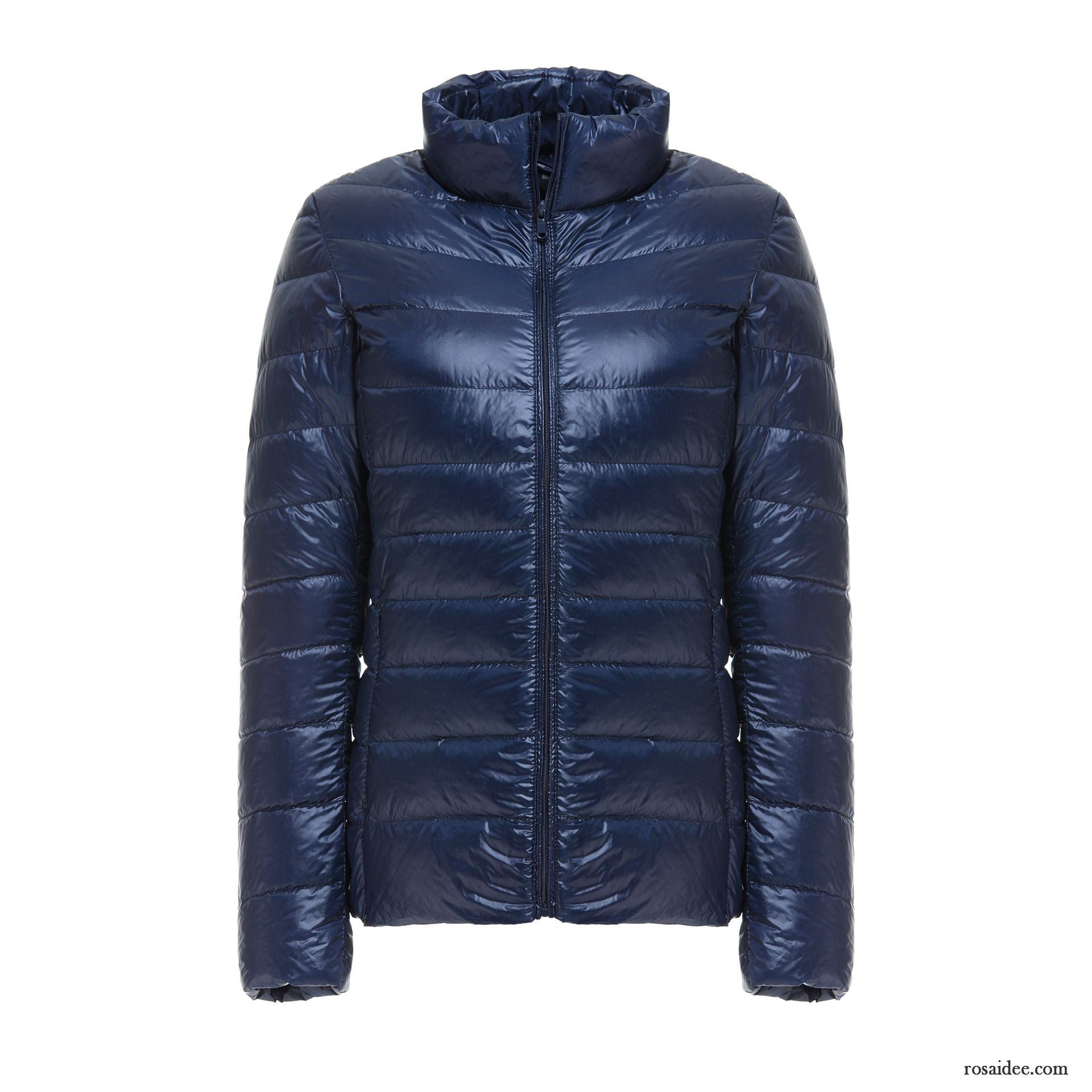 Damen Daunenjacke Lang Stehkragen Mode Überzieher Rein Herbst Winter Freizeit Daunenjacke Schlank Neu Dünn Damen Billig