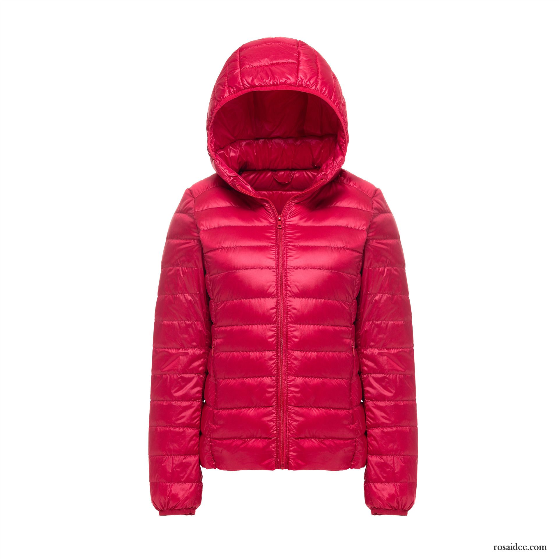 Damen Daunenjacke Pink Rein Winterkleidung Überzieher Daunenjacke Dünn Kapuze Neu Schlank Damen Herbst Kaufen