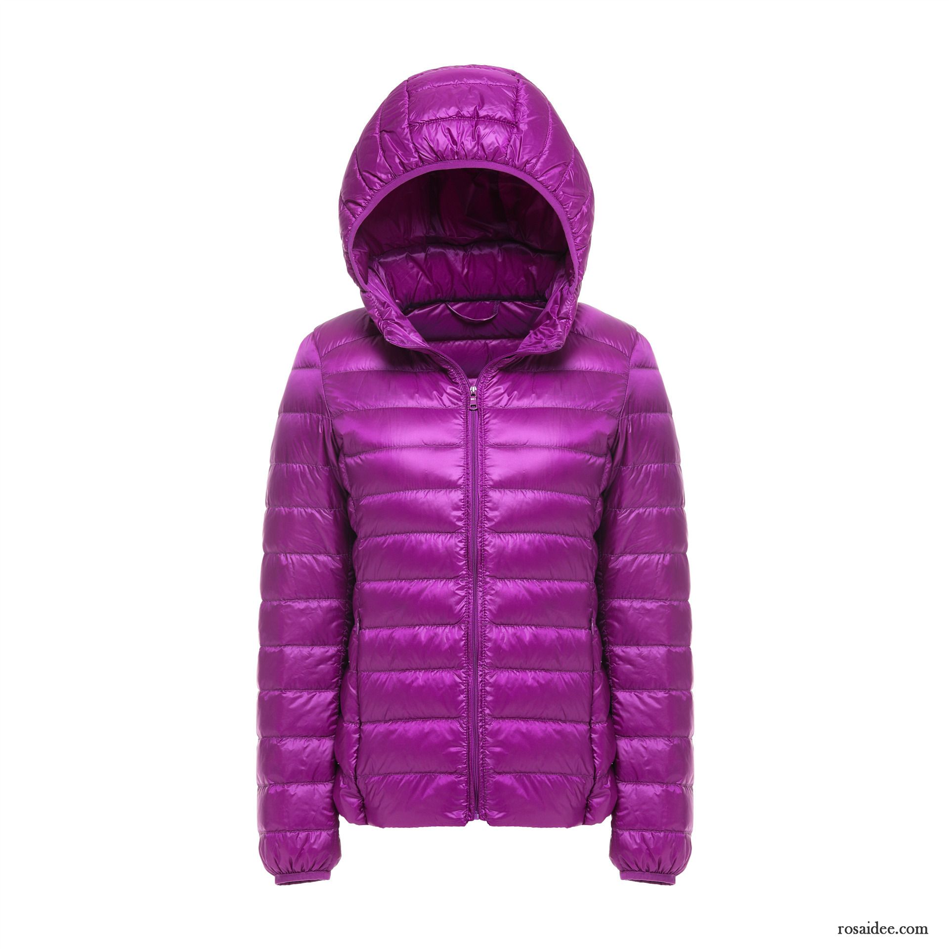 Damen Daunenjacke Pink Rein Winterkleidung Überzieher Daunenjacke Dünn Kapuze Neu Schlank Damen Herbst Kaufen