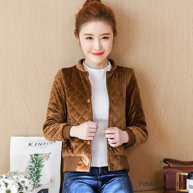 Damen Jacke Günstig Kurzer Absatz Neu Golden Baumwollgepolsterte Überzieher Verdickung Bolero Winter Baumwolle Jacke Damen Herbst Kaufen