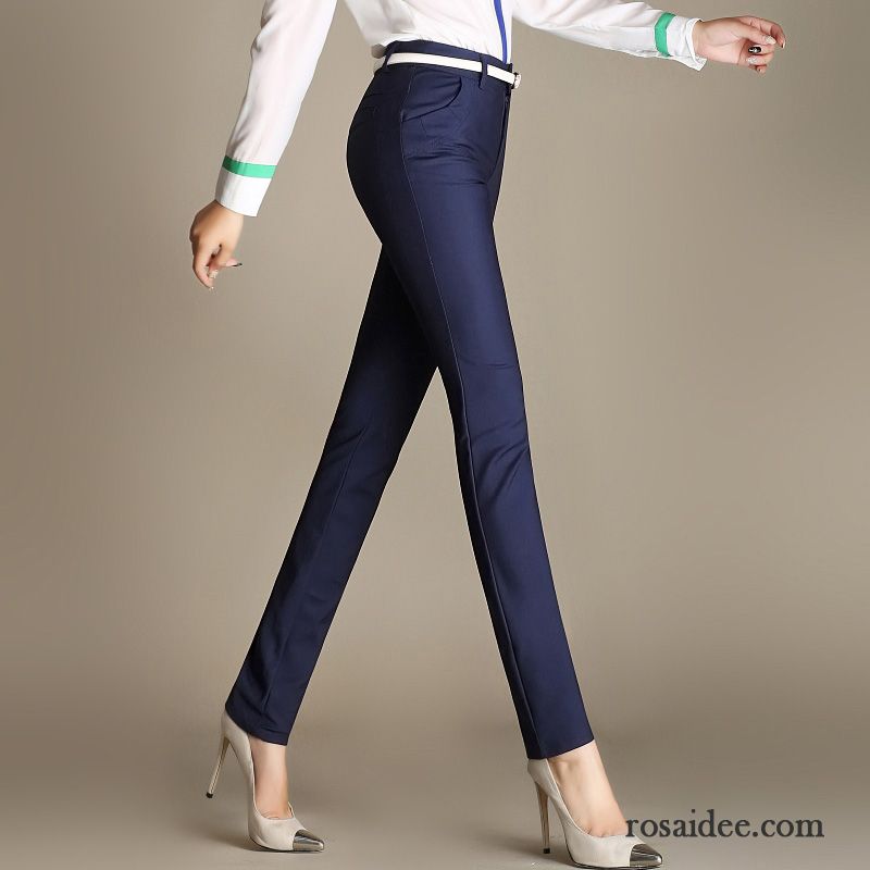 Damen Jeans Online Große Größe Feder Gerade Elastisch Hose Middle Waisted Dünn Herbst Weiß Damen Freizeit Billig