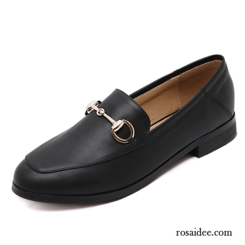 Damen Leder Schuhe Günstig Allgleiches Schüler Lederschuhe Schnürschuhe Slip-on England Casual Feder Hochschule Wind Flache Halbschuhe Damen Rabatt