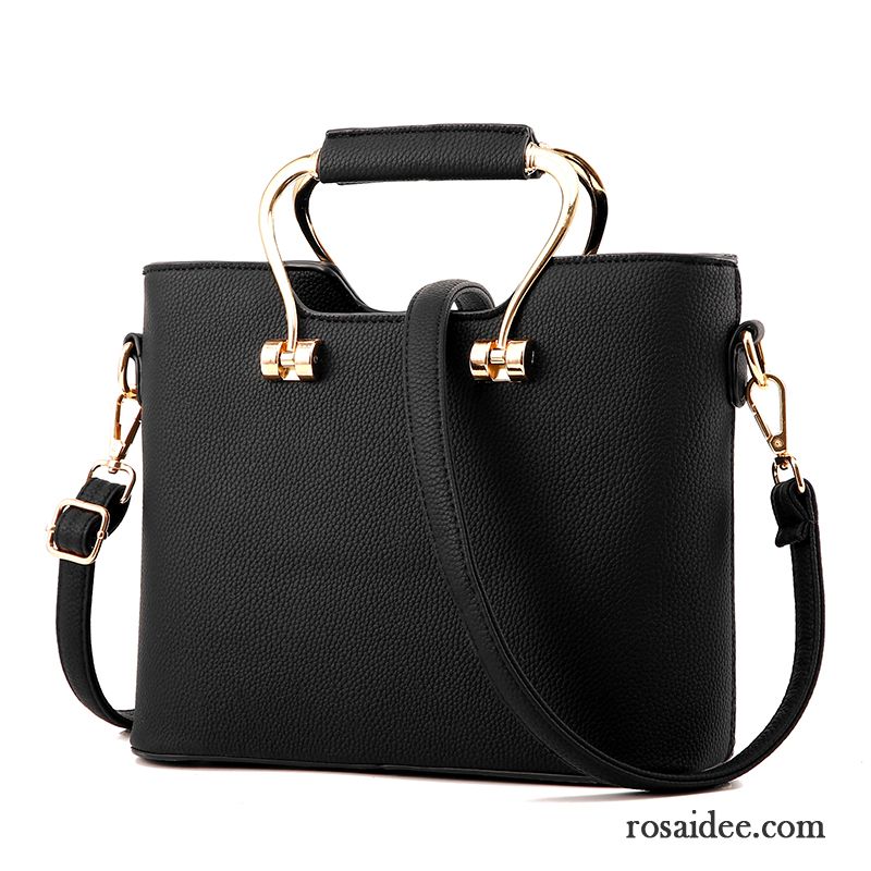 Damen Ledertasche Schwarz Temperament Allgleiches Mode Winter Das Neue Handtaschen Seide Elegant Herbst Günstig