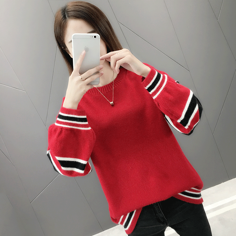 Damen Pullover Günstig Online Kaufen Winterkleidung Damen Pullover Rote Blau Strickwaren Lose Herbst Neu