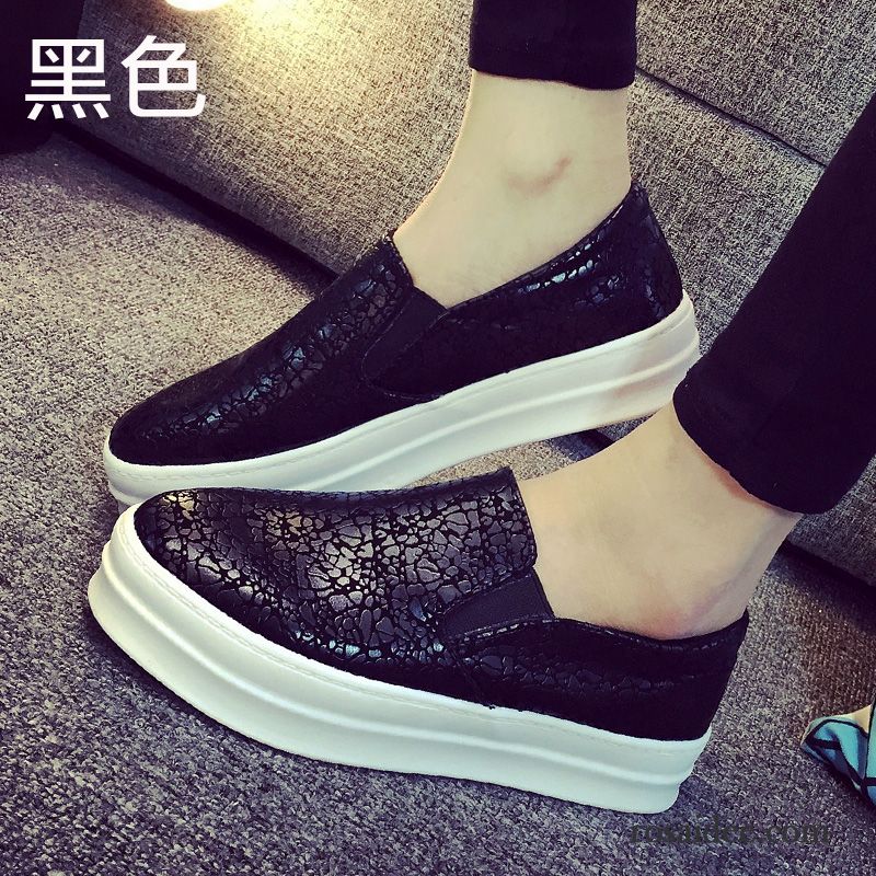 Damen Schnürschuhe Blau Herbst Schwarz Schuhe Skaterschuhe Damen Wasserdicht Casual Faul Schüler Halbschuhe Slip-on Tuch Schuhe Dicke Sohle Günstig