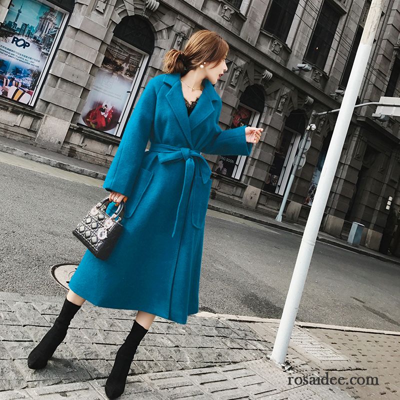 Damen Wintermäntel Mit Fellkapuze Retro Langer Abschnitt Mäntel Grün Verdickung Herbst Blau Winter Damen Billig