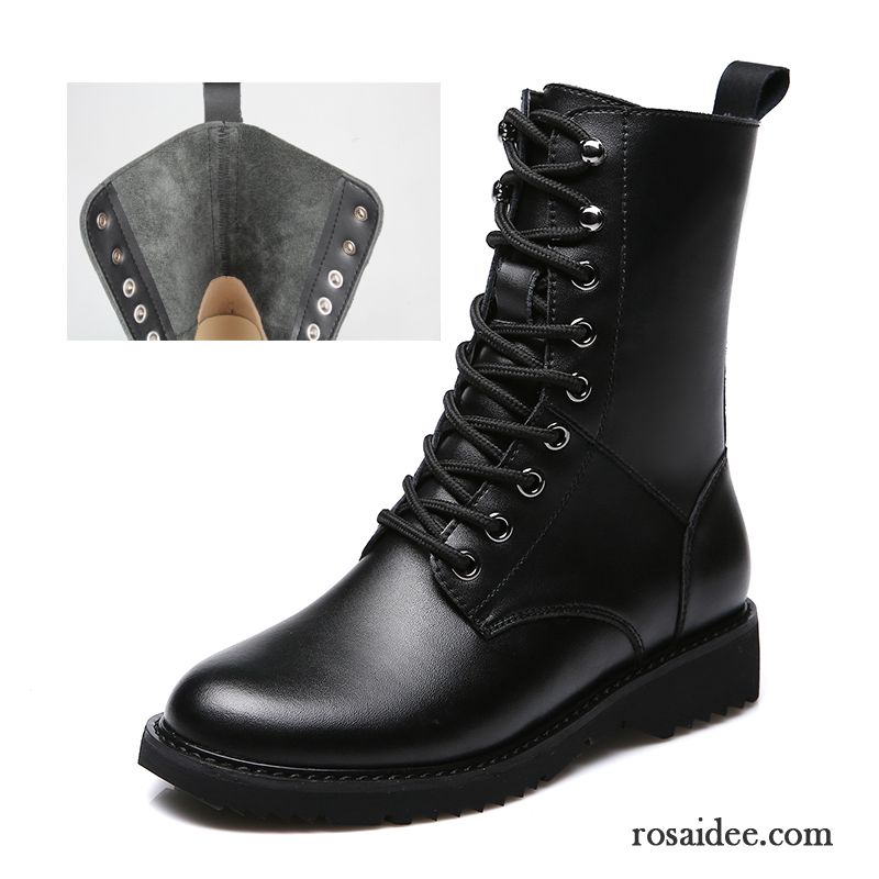 Damenschuhe Online Shop Echtleder Trend Feder Martin Stiehlt Damen Lovers Flache England Baumwolle Schuhe Dick Herbst Kurze Schnürung Günstig