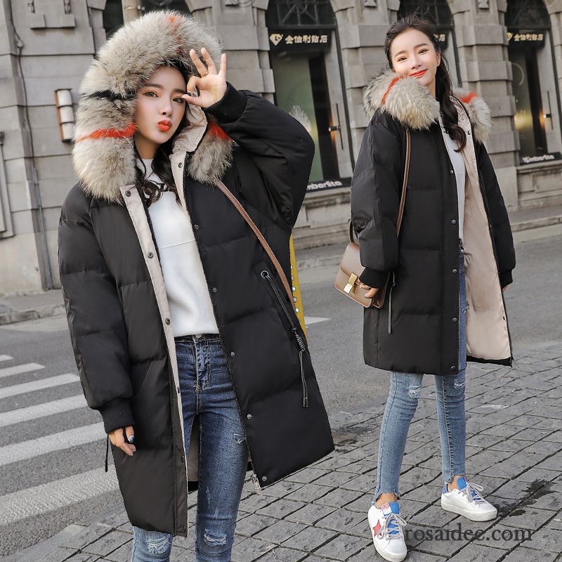 Daunenjacke Dunkelgrün Daunenjacke Neu Duck Nach Unten Weiß Langer Abschnitt Verdickung Mode Winter Damen Trend Dünn Günstig