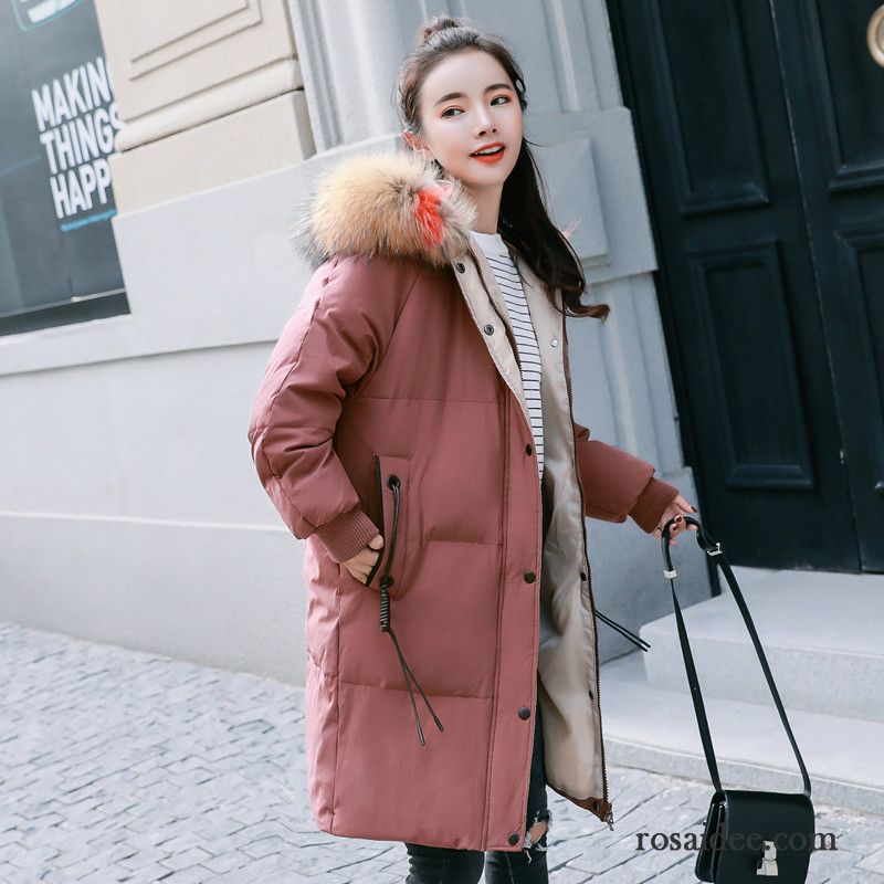Daunenjacke Dunkelgrün Daunenjacke Neu Duck Nach Unten Weiß Langer Abschnitt Verdickung Mode Winter Damen Trend Dünn Günstig