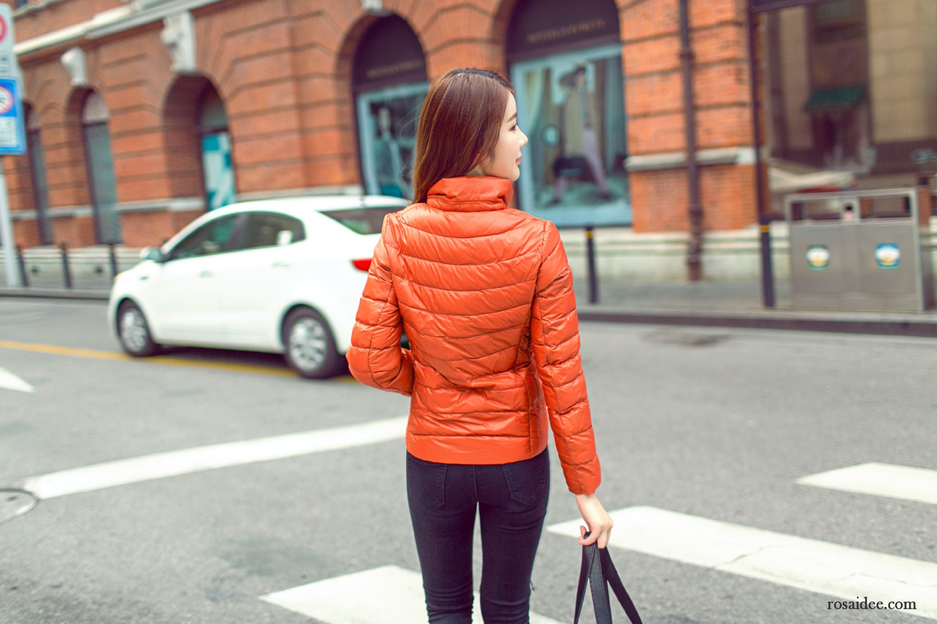 Daunenjacke Fell Damen Stehkragen Herbst Licht Große Größe Winter Daunenjacke Damen Neu Ausverkauf Schlank Kurzer Absatz Günstig