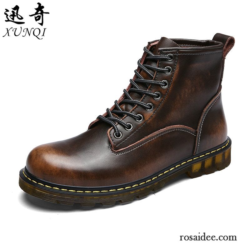 Desert Schuhe Herren Martin Stiehlt Cargohose Kurze Stiefel Herbst Echtleder England Schuhe Retro Hohe Herren Plus Samt Sale