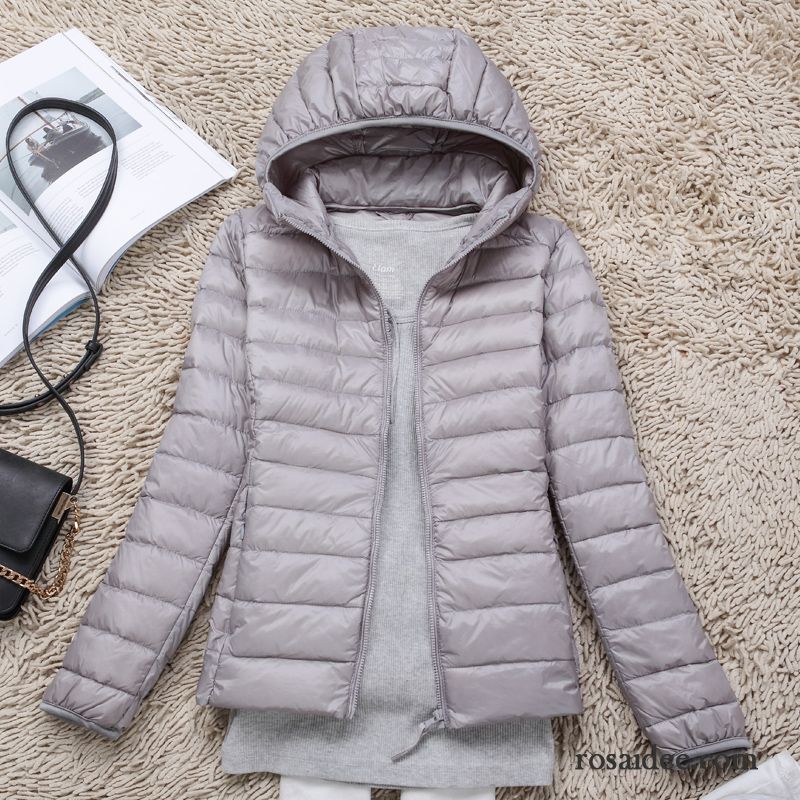 Daunenjacke Überzieher Neu Kurzer Absatz Damen Schlank Herbst Licht Ultra Große Größe Kapuze Daunenjacke Winter Trend Günstig