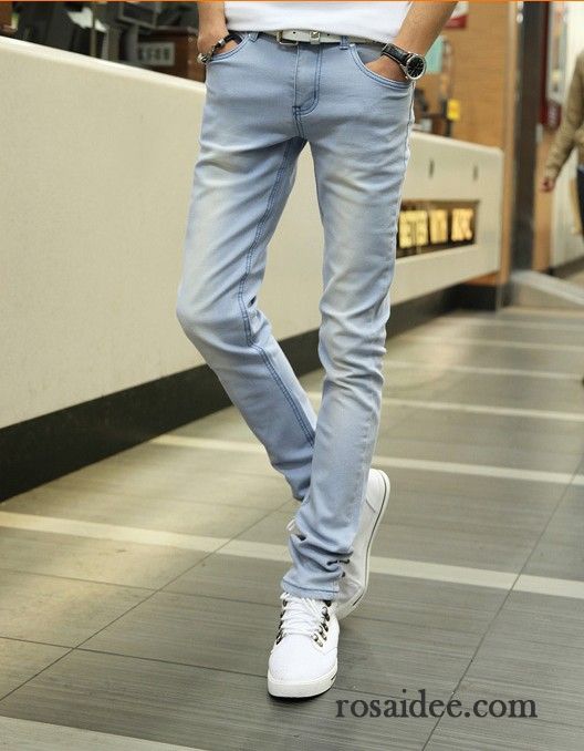 Jeans Herren Herbst Jeans Gerade Neu Lange Schlank Dünn Elastisch Herren Trend Hose Billig