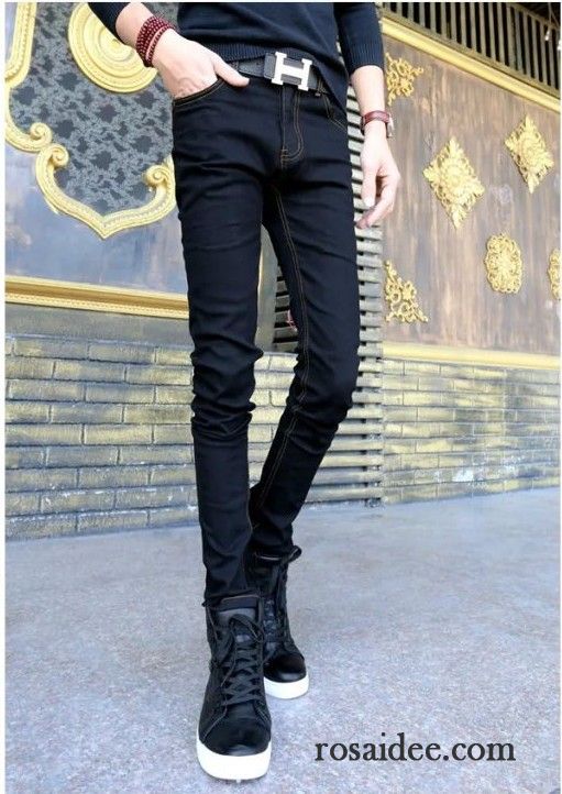 Jeans Herren Herbst Jeans Gerade Neu Lange Schlank Dünn Elastisch Herren Trend Hose Billig