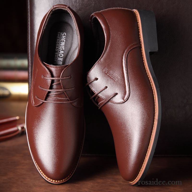 Dunkelbraune Anzugschuhe Casual Herbst Geschäft Neue Produkte Echtleder Atmungsaktiv Jugend England Schuhe Herren Lederschue Trend Kaufen