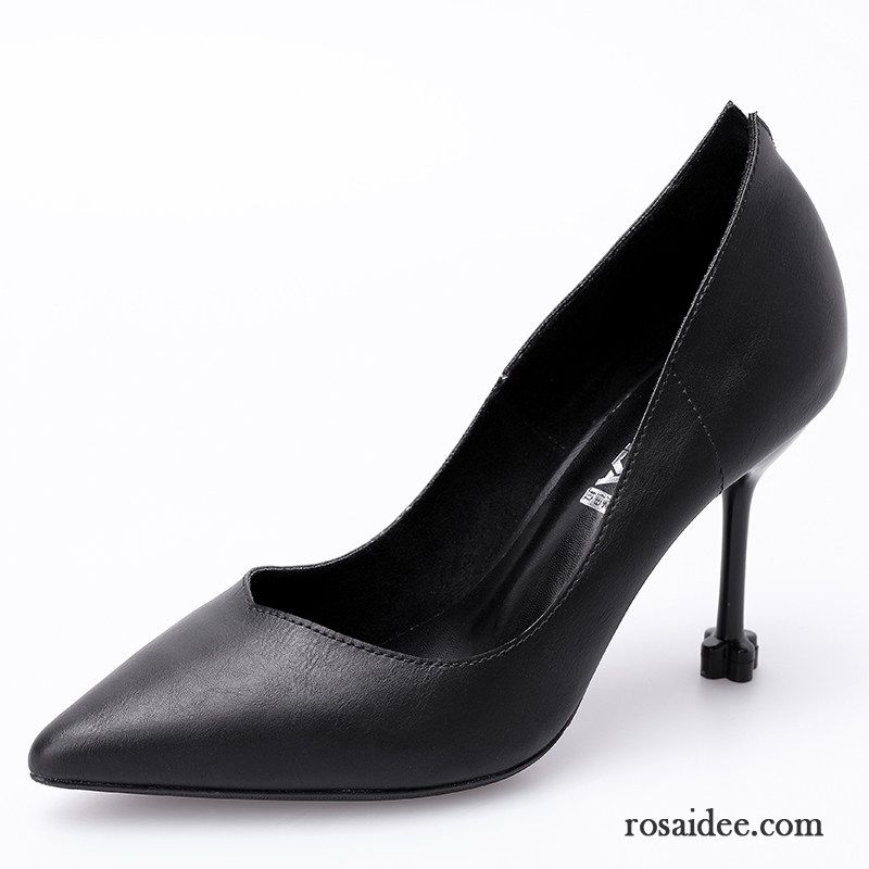 Elegant Schuhe Für Damen Schnürschuhe Schwarz Allgleiches Neue Frisch Mädchen Lederschuhe Feder Pumps Rosa Herbst Dünne Fersen Verkaufen