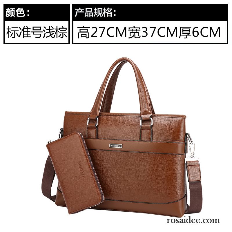 Exklusive Handtaschen Leder Handtaschen Geschäft Freizeit Messenger-tasche Aktentasche Herren Laptoptasche Kreuzung Günstig