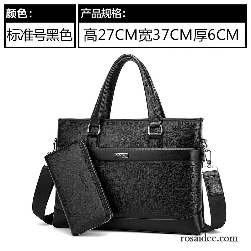 Exklusive Handtaschen Leder Handtaschen Geschäft Freizeit Messenger-tasche Aktentasche Herren Laptoptasche Kreuzung Günstig