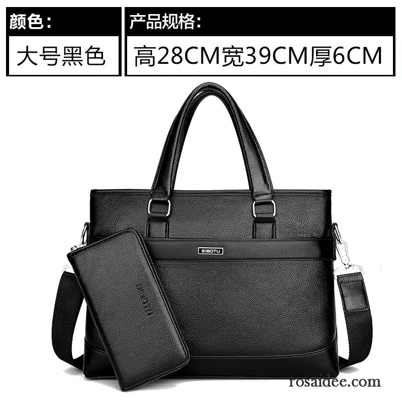 Exklusive Handtaschen Leder Handtaschen Geschäft Freizeit Messenger-tasche Aktentasche Herren Laptoptasche Kreuzung Günstig