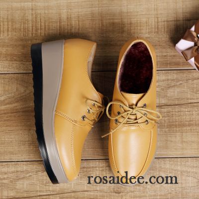 Exklusive Schuhe Online Casual Damen Neue Schnürschuhe Mode Plateauschuhe England Herbst Lederschuhe Feder Dicke Sohle Keilschuhe Günstig