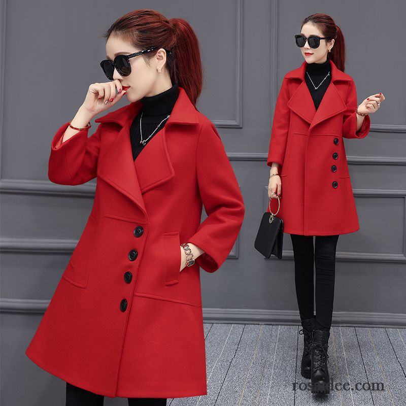 Fellimitat Mäntel Damen Mäntel Wolle Winterkleidung Damen Langer Abschnitt Cape Trend Neu Verdickung Überzieher Billig
