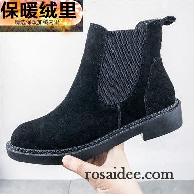 Flache Boots Damen Flache Kurze Martin Stiehlt Herbst Damen Runde Zehe Winter Günstig