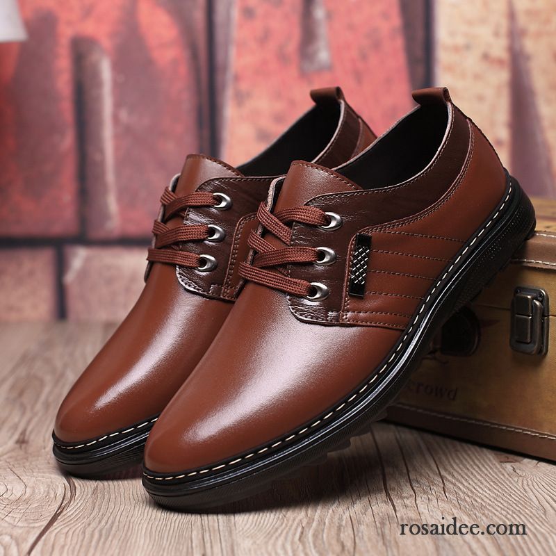 Flache Leder Schuhe Herren Herbst Neue Trend Geschäft Schuhe Herren Casual England Lederschue Runde Zehe Günstig