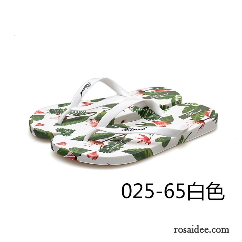 Flip Flops Damen Hausschuhe Pantolette Rutschsicher Trend Sommer Neue Weiß Rot