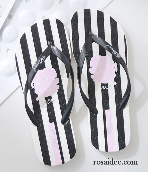 Flip Flops Damen Pantolette Schüler Karikatur Flache Allgleiches Sommer Sandfarben Blau