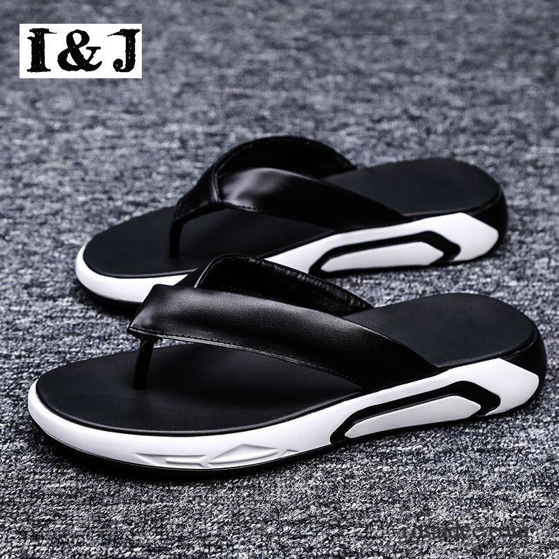 Flip Flops Herren Casual Hausschuhe Trend Sommer Mode Rutschsicher Sandfarben Schwarz