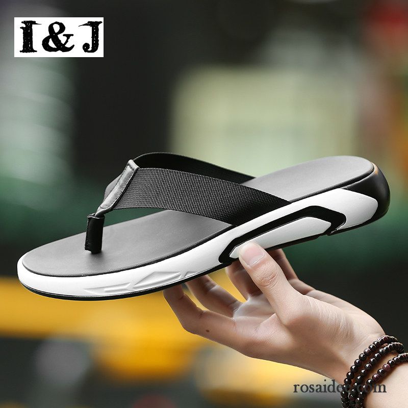 Flip Flops Herren Casual Hausschuhe Trend Sommer Mode Rutschsicher Sandfarben Schwarz