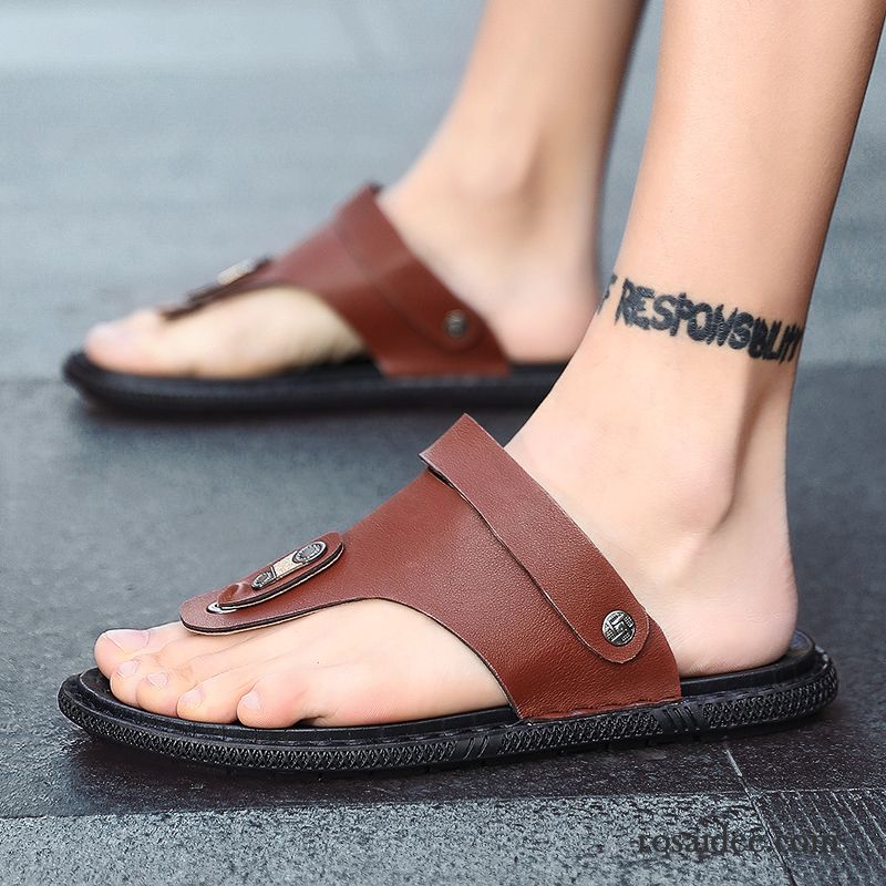 Flip Flops Herren Casual Schuhe Mode Weiche Sohle Sandalen Sommer Sandfarben Weiß