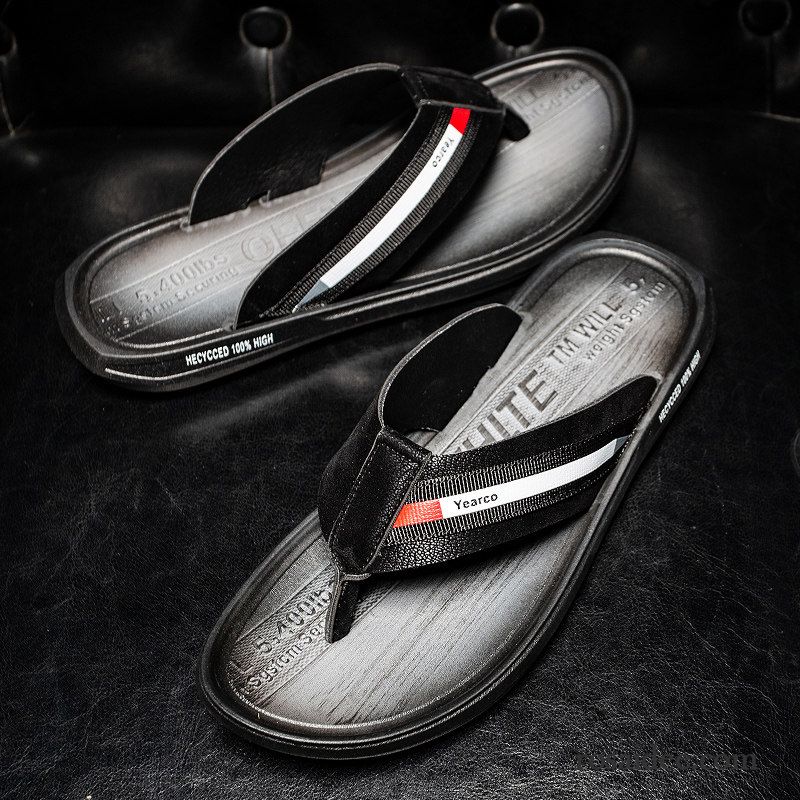 Flip Flops Herren Hausschuhe Feder Sommer Neue Trend Mode Schwarz