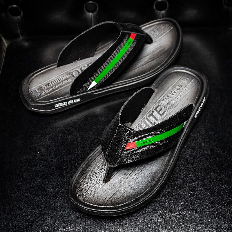 Flip Flops Herren Hausschuhe Feder Sommer Neue Trend Mode Schwarz