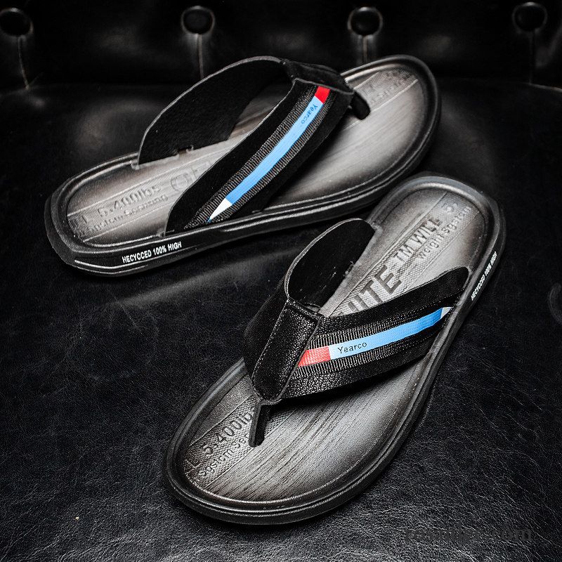 Flip Flops Herren Hausschuhe Feder Sommer Neue Trend Mode Schwarz