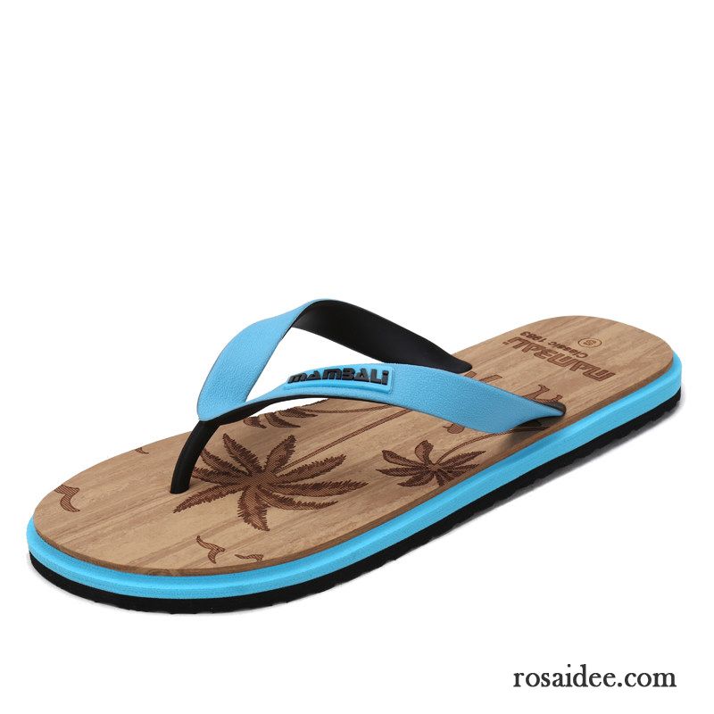 Flip Flops Herren Hausschuhe Neue Trend Rutschsicher Sommer Gummi Sandfarben Gelb