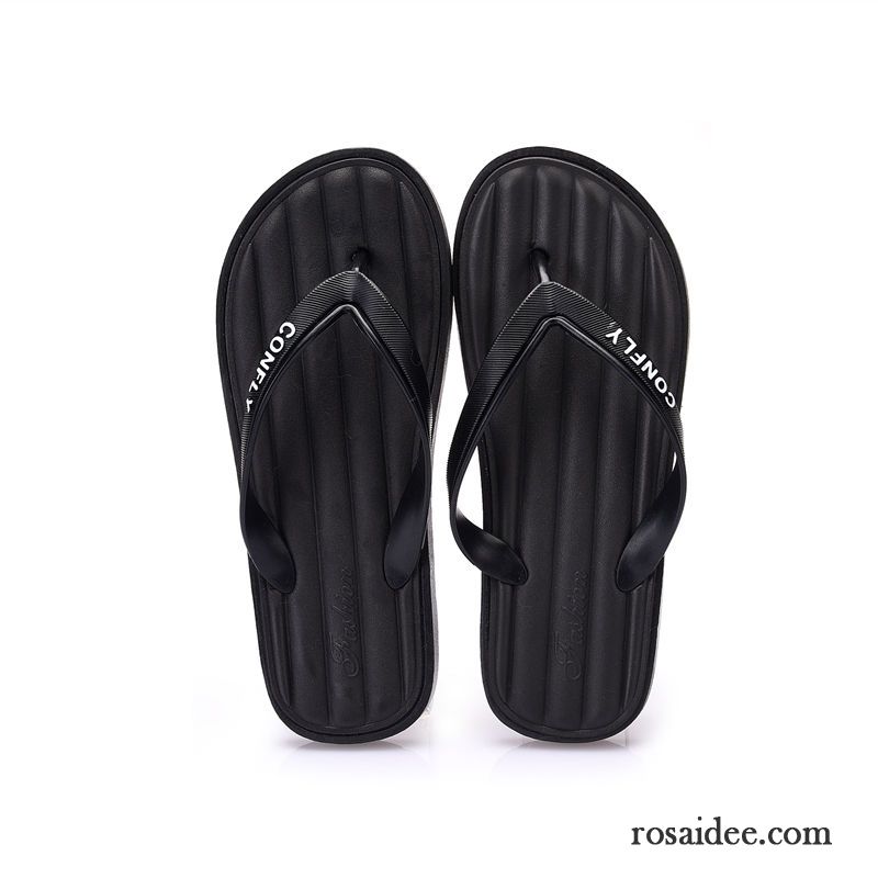 Flip Flops Herren Hausschuhe Schüler Sommer Neue Trend Rutschsicher Sandfarben Rot