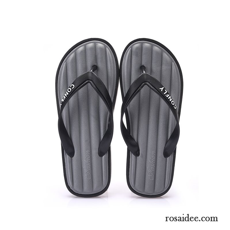 Flip Flops Herren Hausschuhe Schüler Sommer Neue Trend Rutschsicher Sandfarben Rot