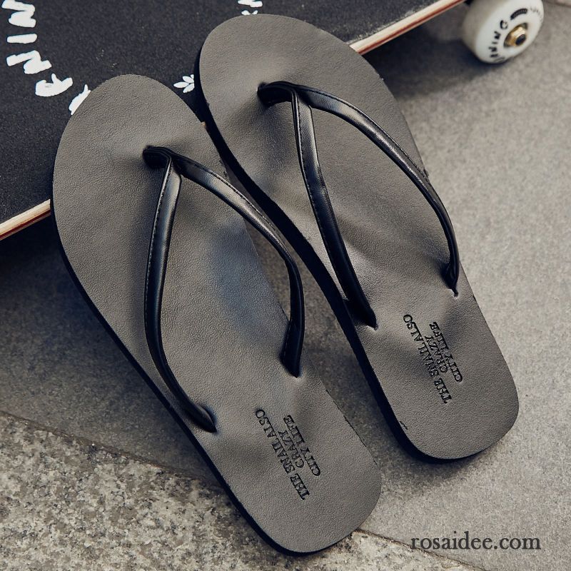 Flip Flops Herren Hausschuhe Trend Mode Sommer Persönlichkeit Lovers Sandfarben Weiß