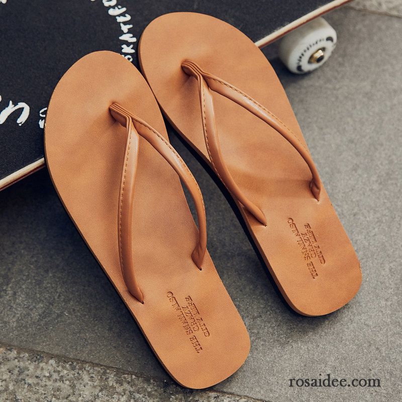 Flip Flops Herren Hausschuhe Trend Mode Sommer Persönlichkeit Lovers Sandfarben Weiß