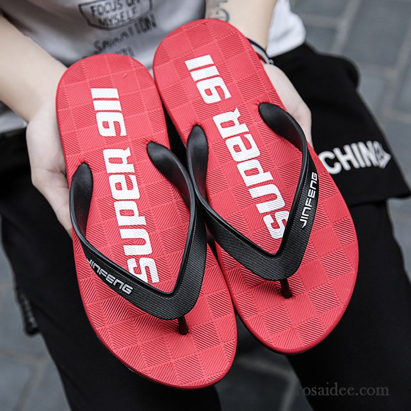 Flip Flops Herren Hausschuhe Wasserdicht Weiche Sohle Sommer Rutschsicher Lovers Mischfarben Grau