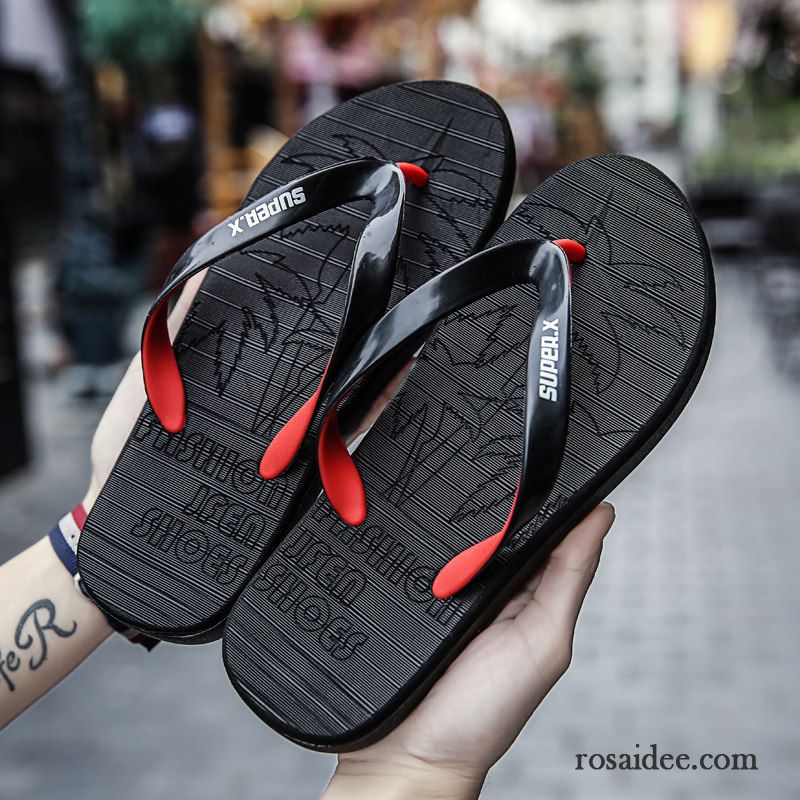 Flip Flops Herren Hausschuhe Wasserdicht Weiche Sohle Sommer Rutschsicher Lovers Mischfarben Grau