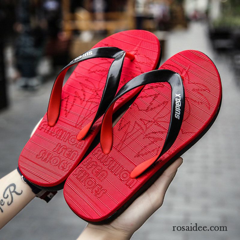 Flip Flops Herren Hausschuhe Wasserdicht Weiche Sohle Sommer Rutschsicher Lovers Mischfarben Grau