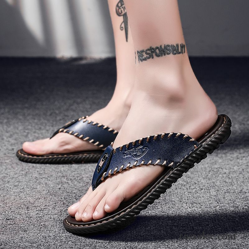 Flip Flops Herren Neue Hausschuhe Mode Trend Sommer Sandalen Sandfarben Schwarz